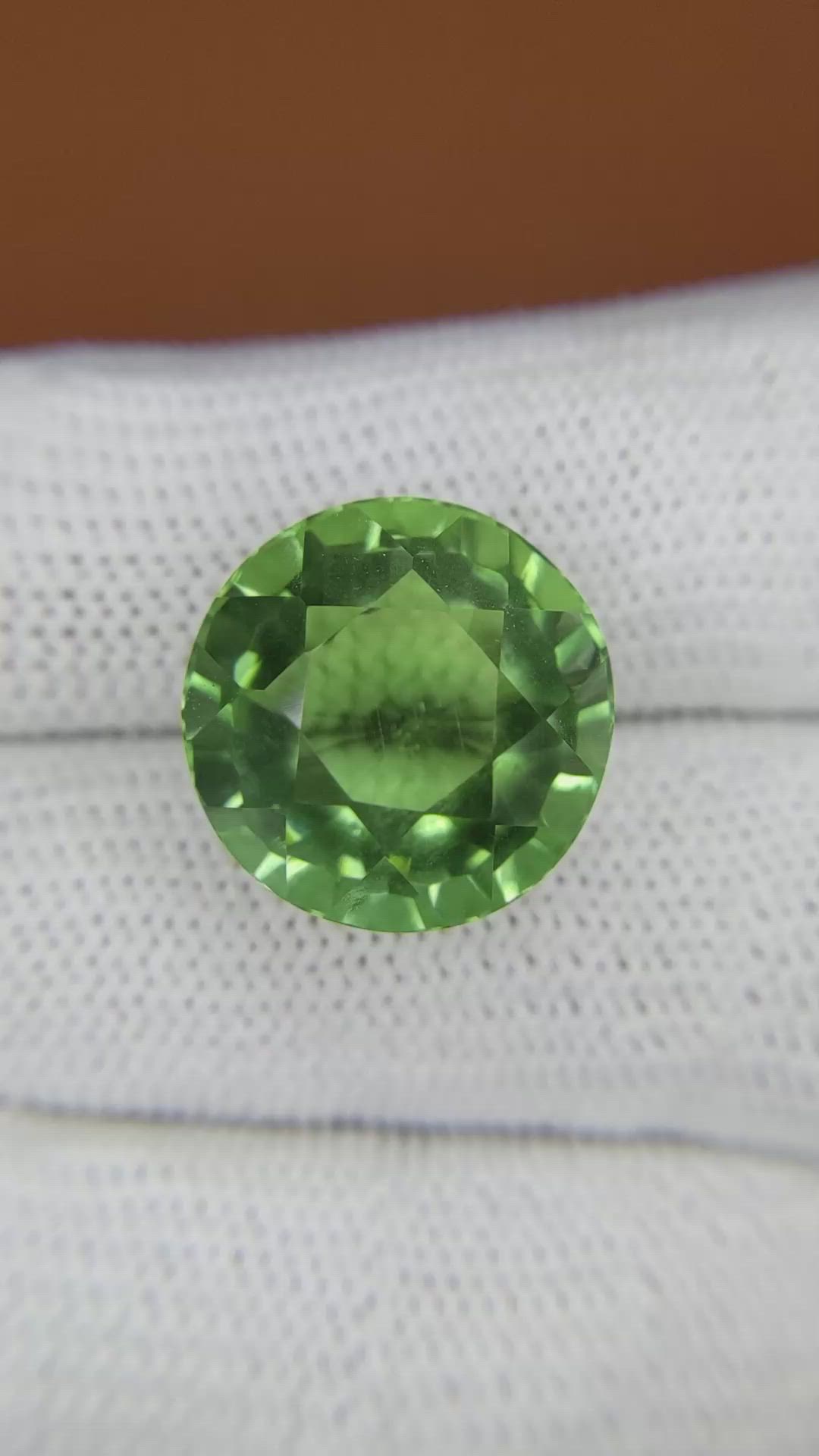 18.34 Ct. Yellowish Green Prasiolite from Brazil Size Video