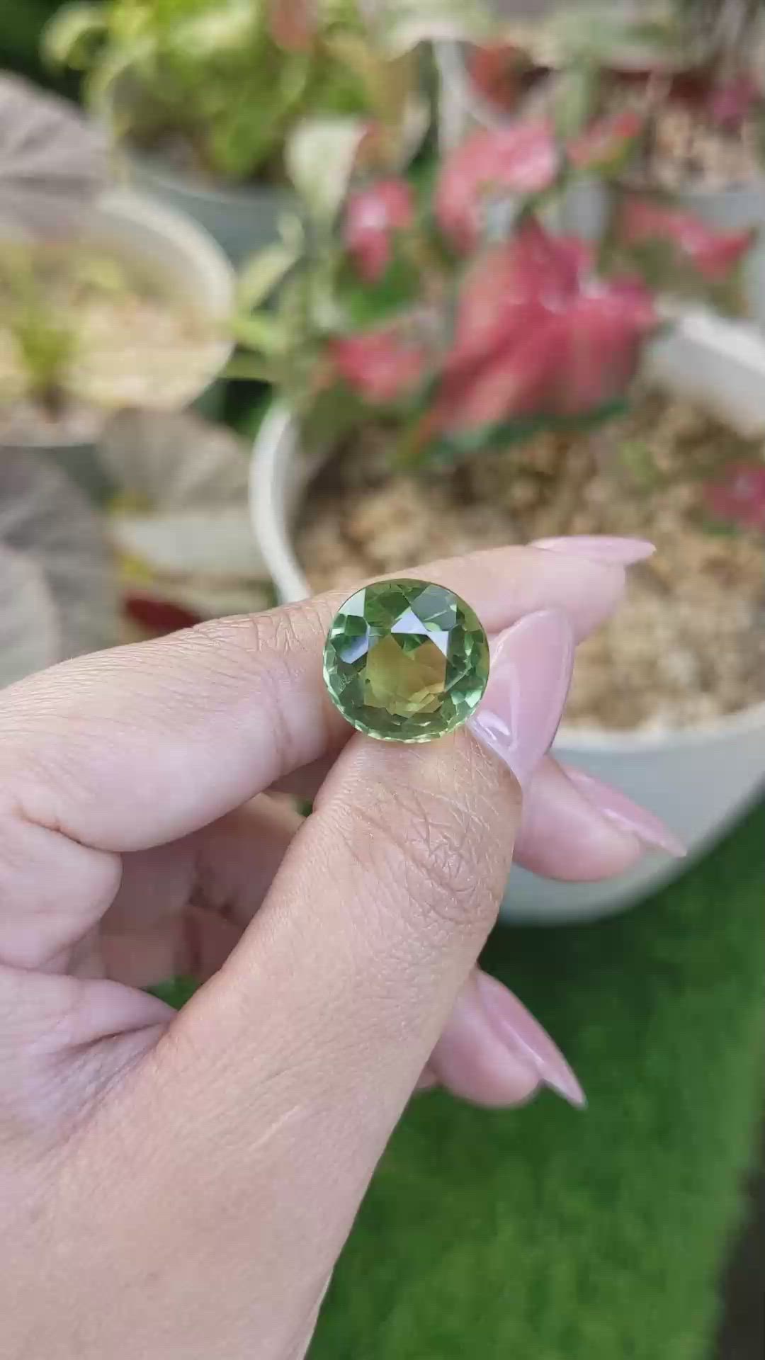 12.82 Ct. Green Prasiolite from Brazil Size Video