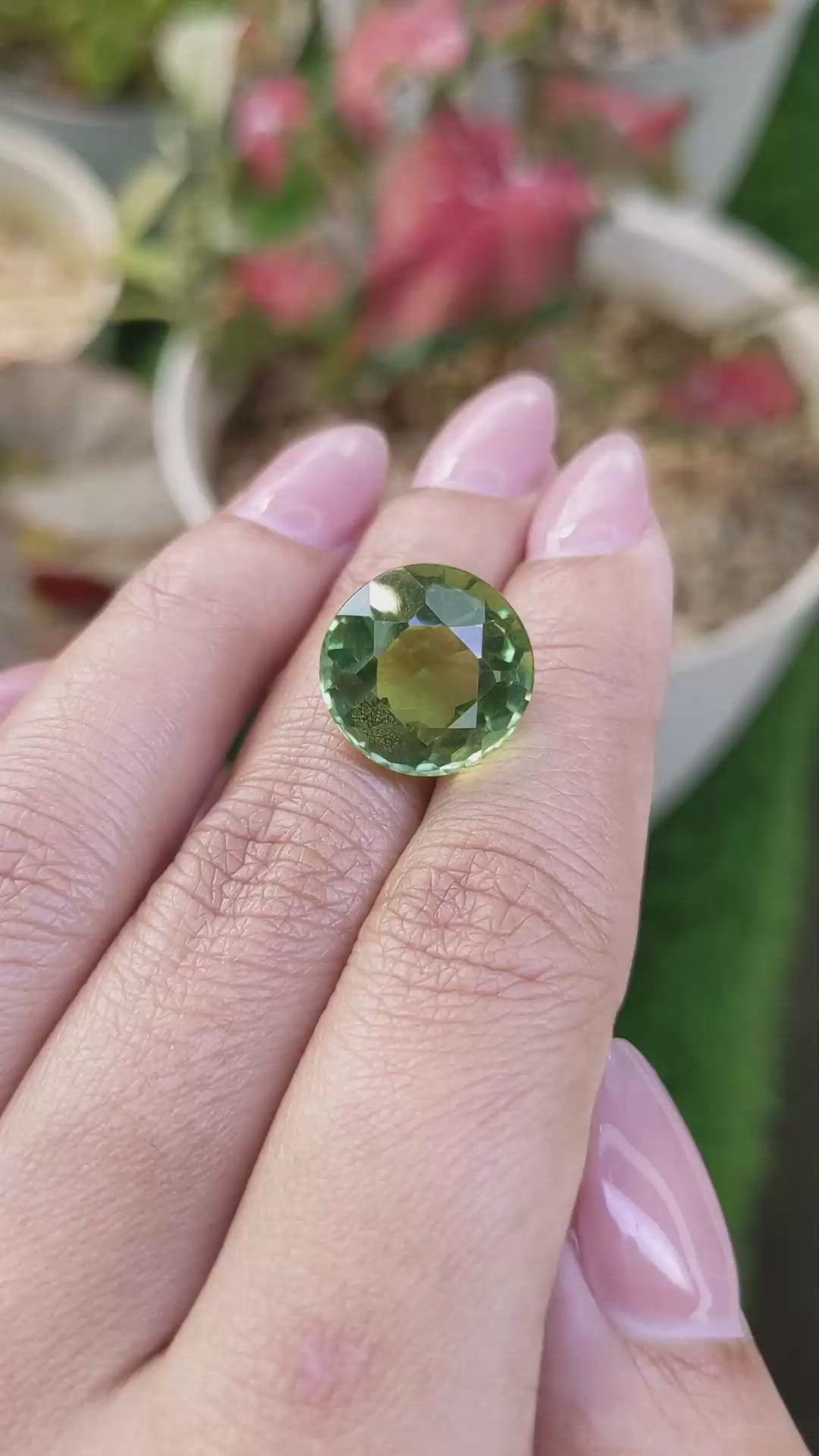 12.82 Ct. Green Prasiolite from Brazil Size Video