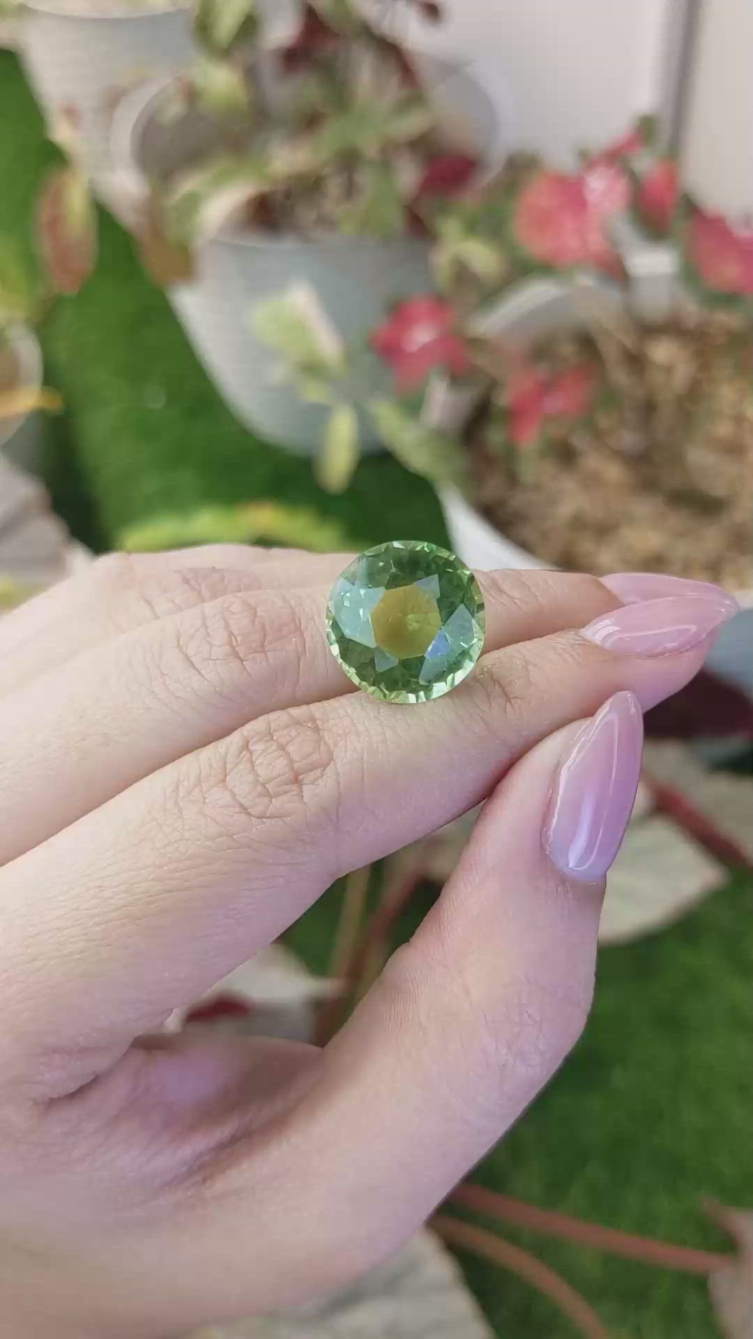 12.42 Ct. Green Prasiolite from Brazil Size Video
