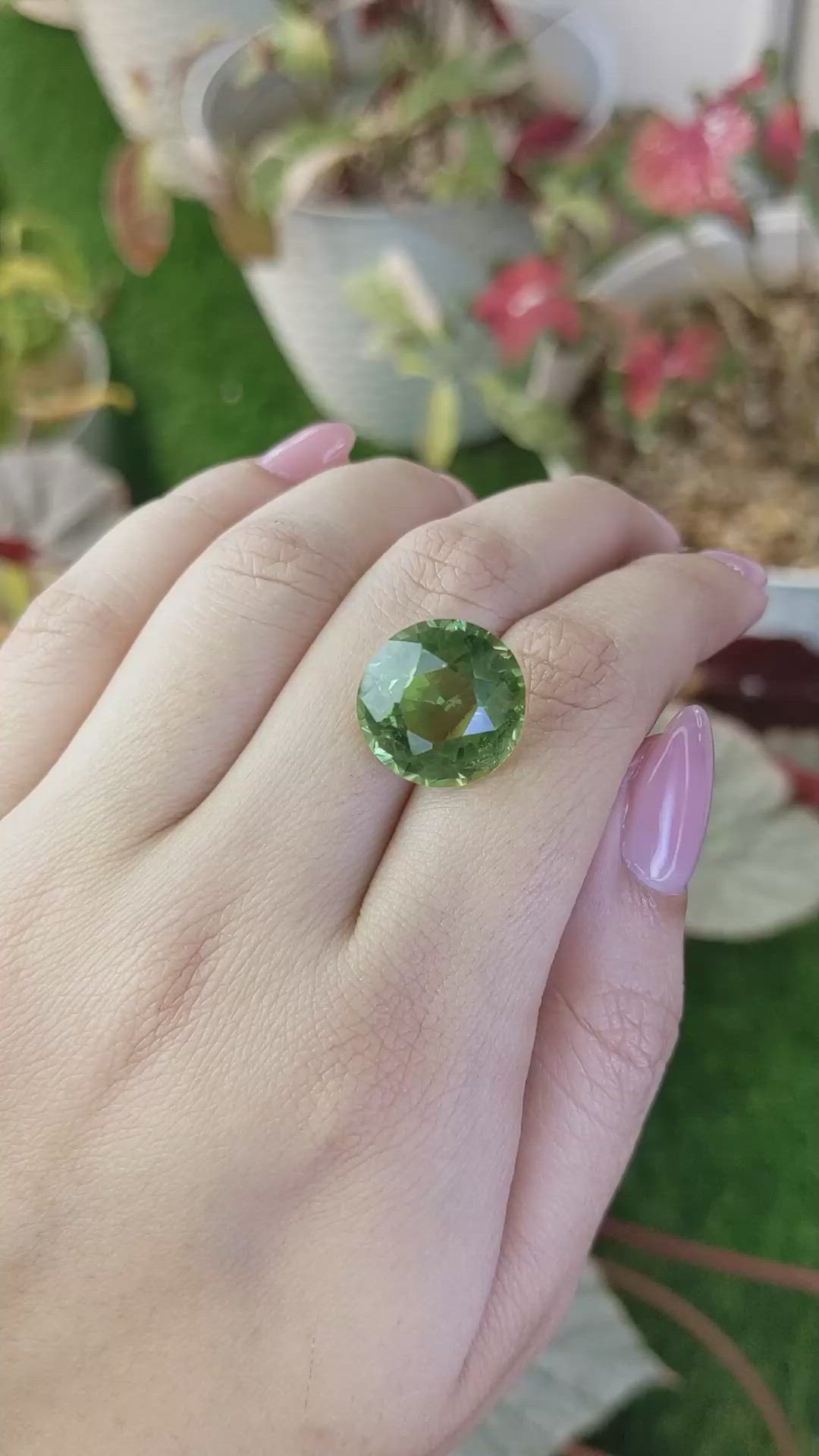 12.42 Ct. Green Prasiolite from Brazil Size Video