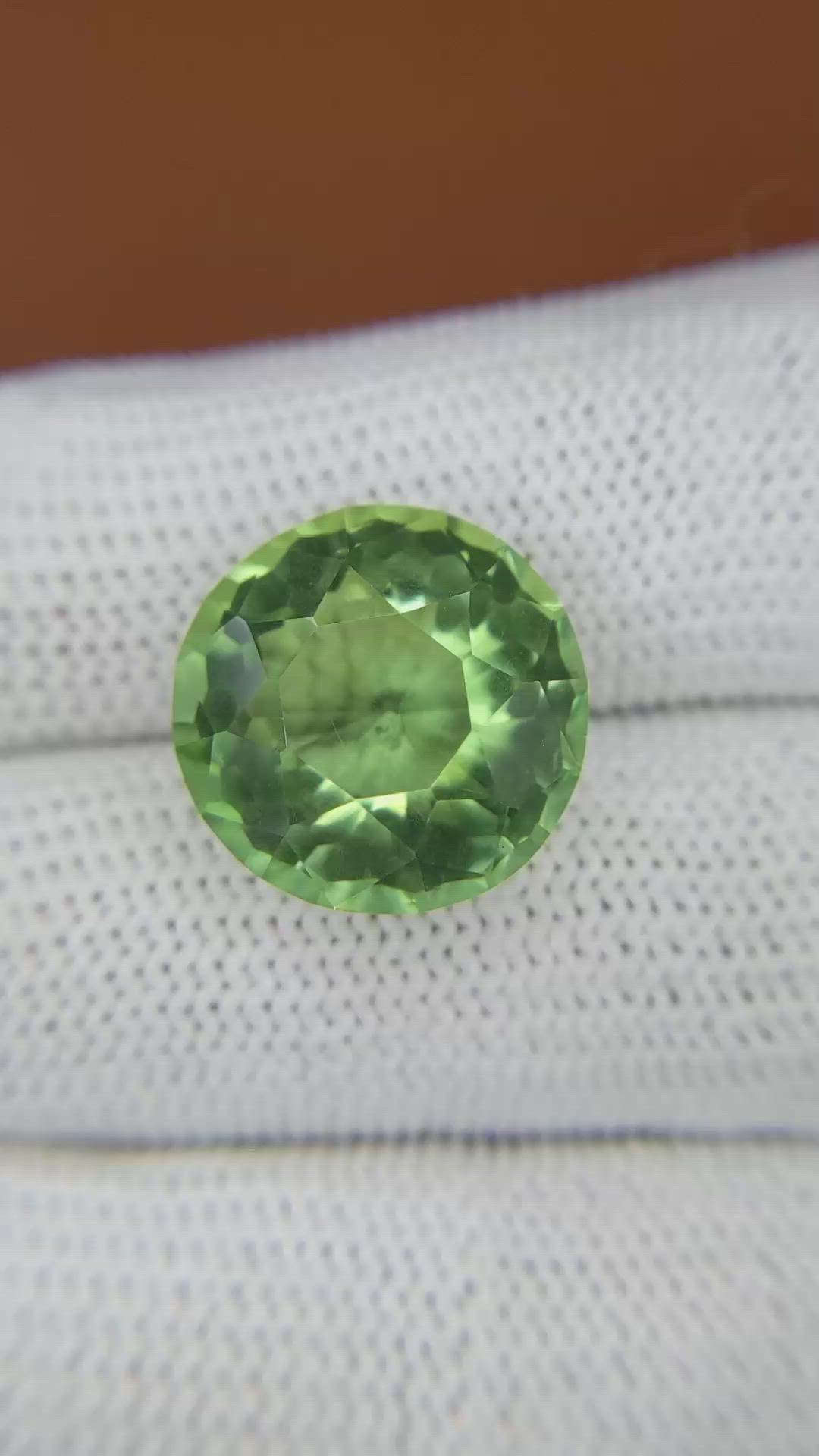 12.42 Ct. Green Prasiolite from Brazil Size Video
