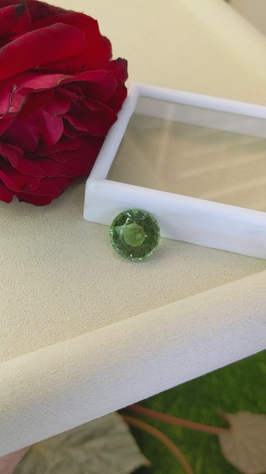 12.42 Ct. Green Prasiolite from Brazil Size Video