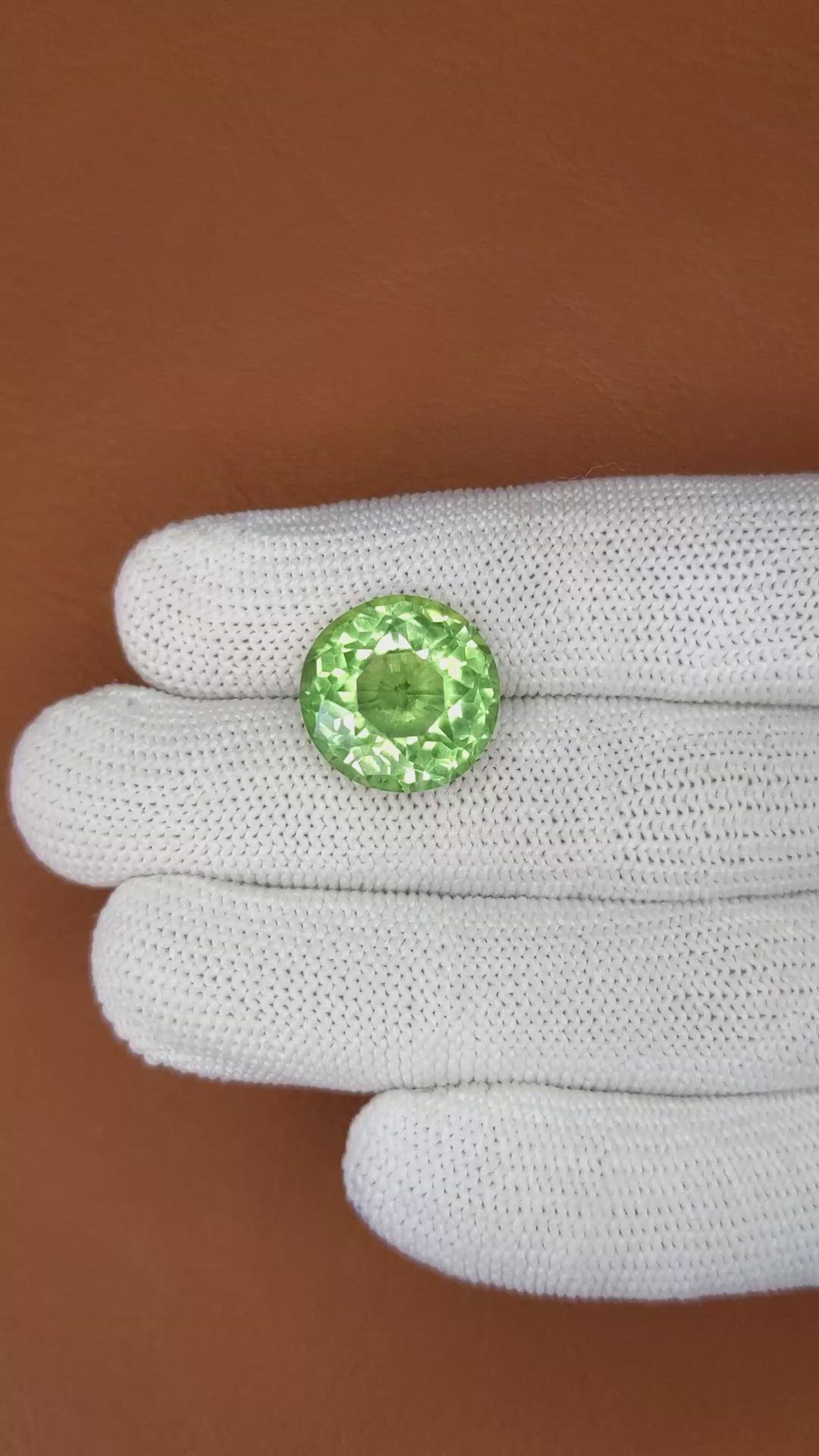 12.42 Ct. Green Prasiolite from Brazil Size Video