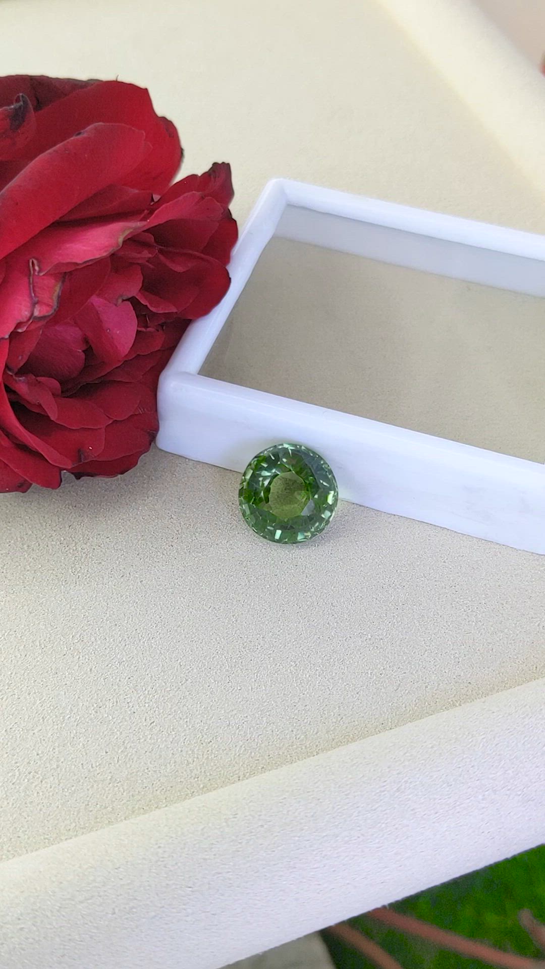 15.10 Ct. Green Prasiolite from Brazil Size Video