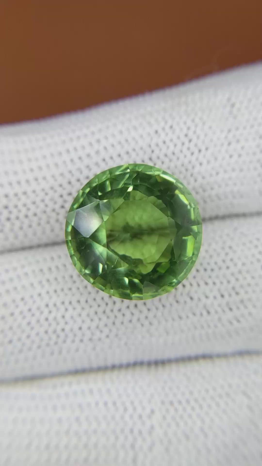 15.10 Ct. Green Prasiolite from Brazil Size Video