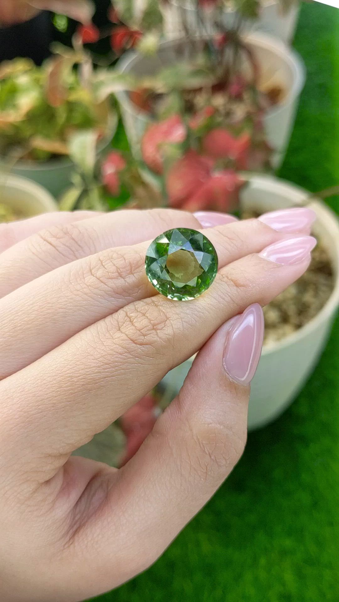 15.10 Ct. Green Prasiolite from Brazil Size Video