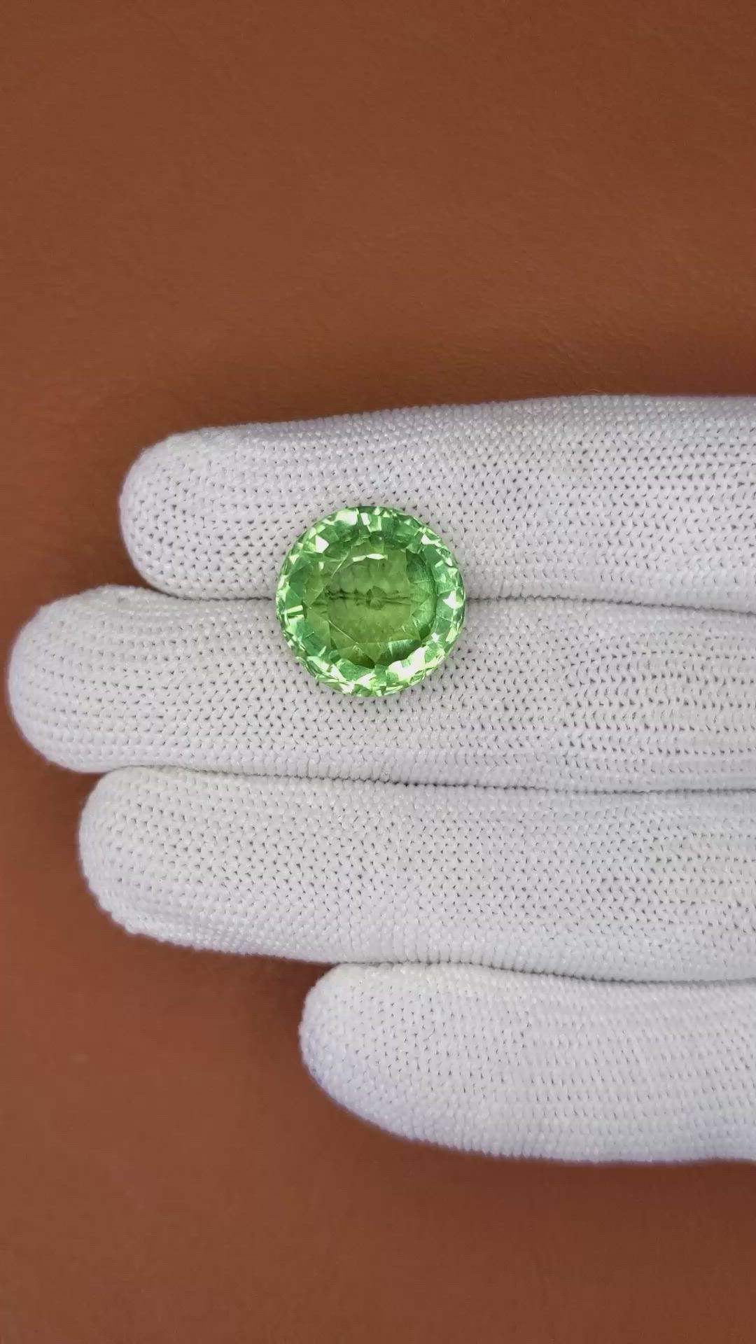 14.10 Ct. Green Prasiolite from Brazil Size Video