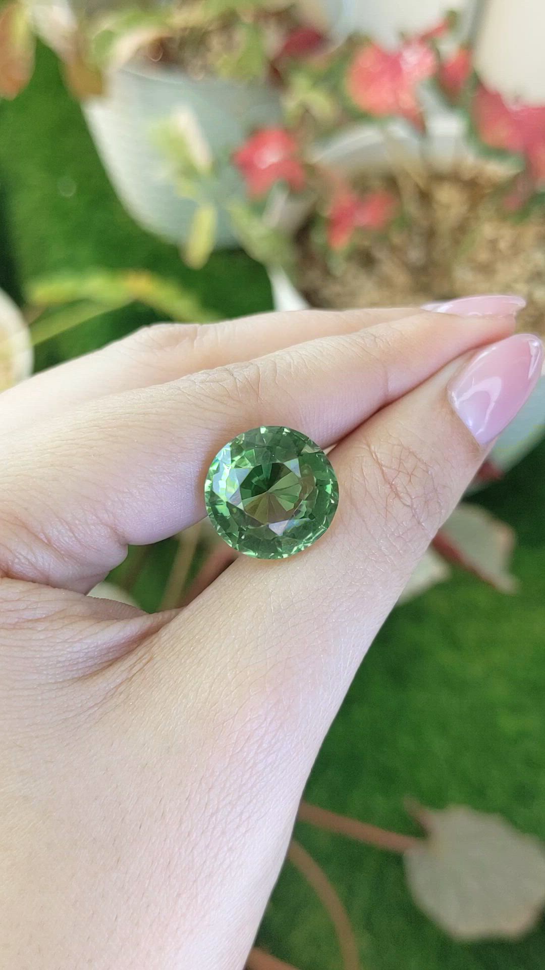 14.10 Ct. Green Prasiolite from Brazil Size Video