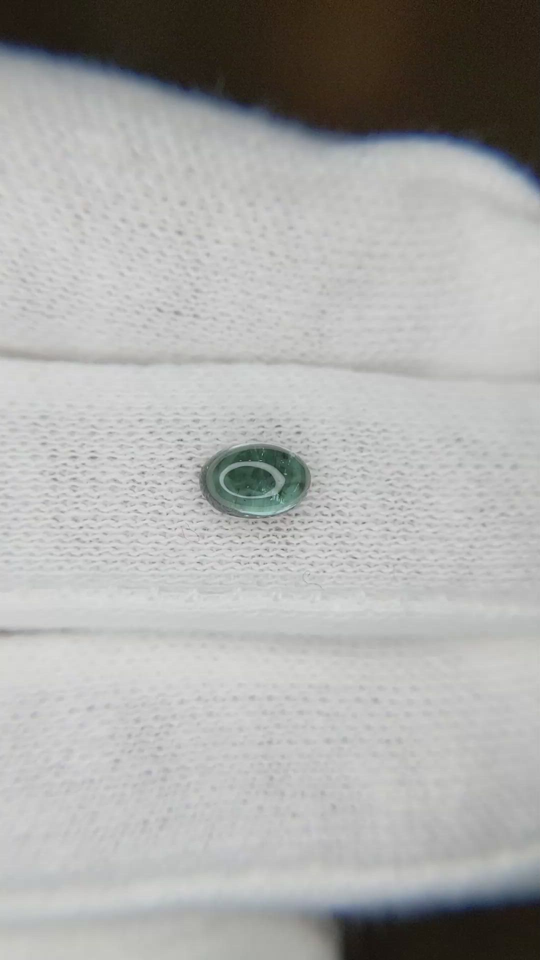 0.69 Ct. Cabochon Tourmaline from Brazil Size Video