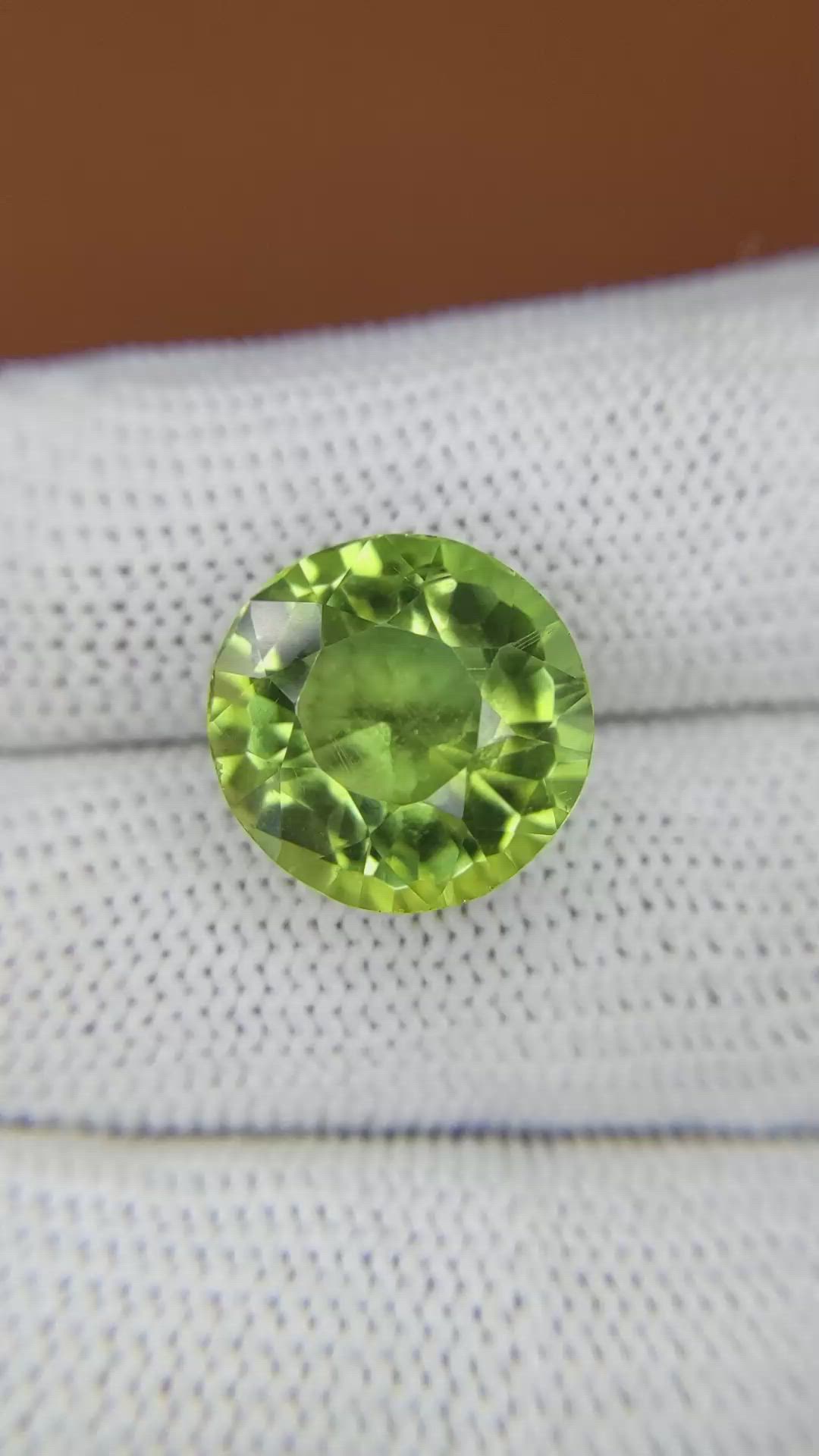 10.71 Ct. Yellowish Green Prasiolite from Brazil Size Video