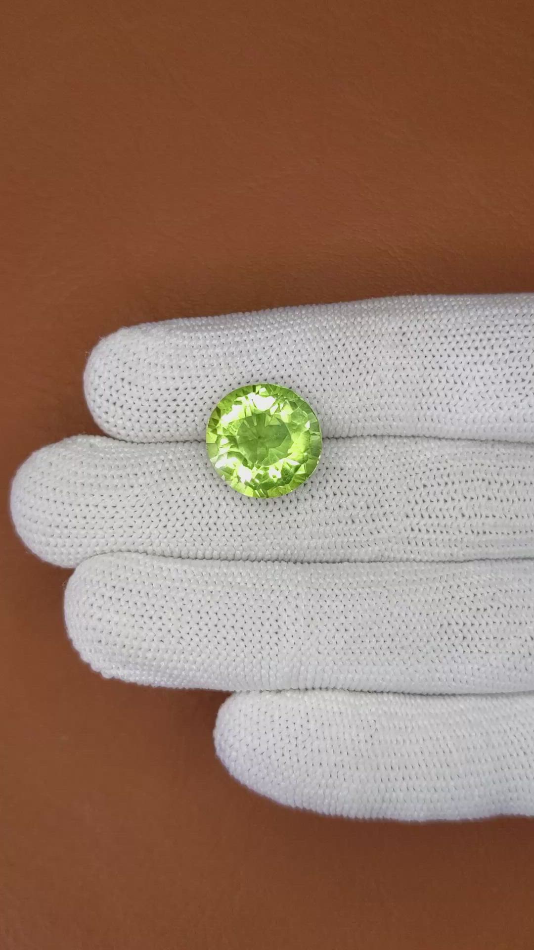 10.71 Ct. Yellowish Green Prasiolite from Brazil Size Video