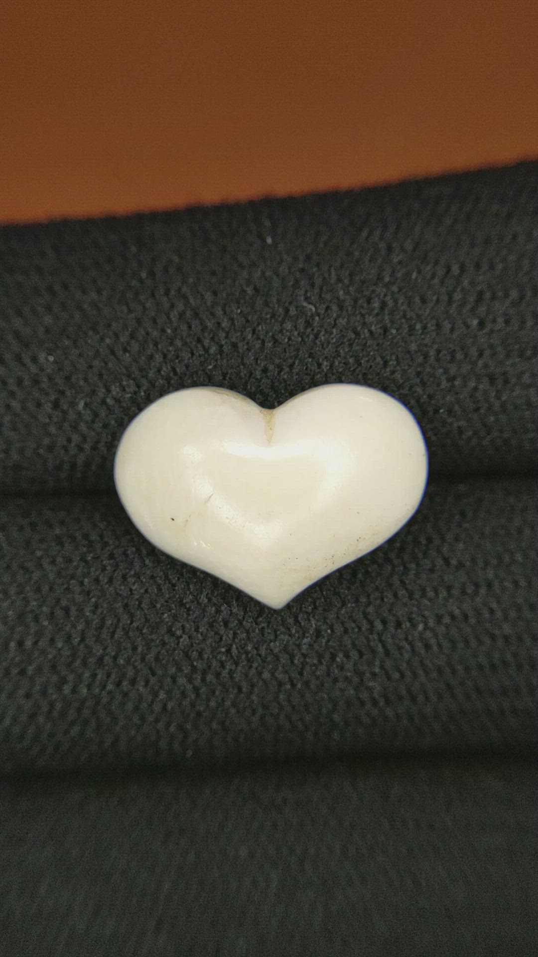 4.27 Ct. Salmon and White Cabochon Coral from Italy Size Video