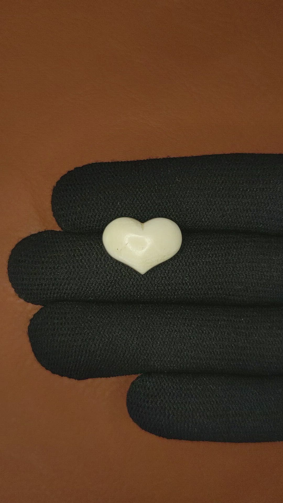 4.27 Ct. Salmon and White Cabochon Coral from Italy Size Video