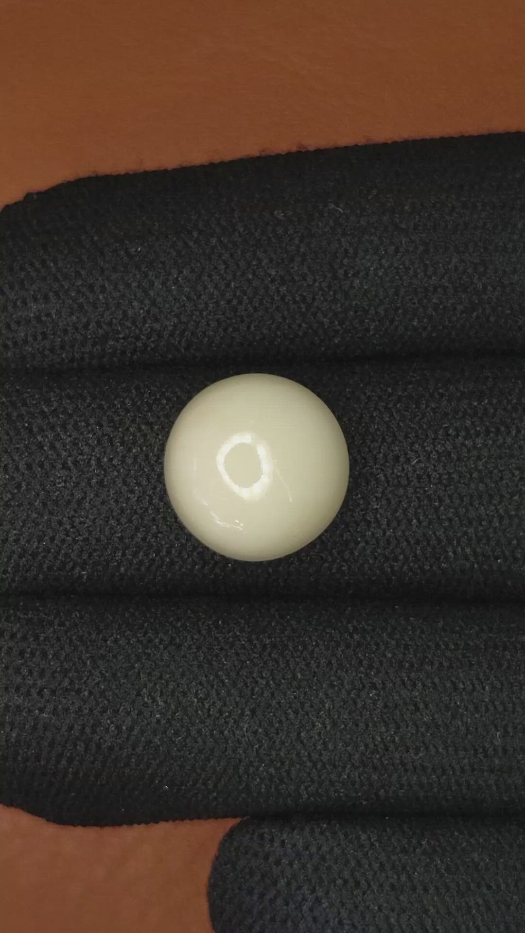 8.17 Ct. Salmon and White Cabochon Coral from Italy Size Video