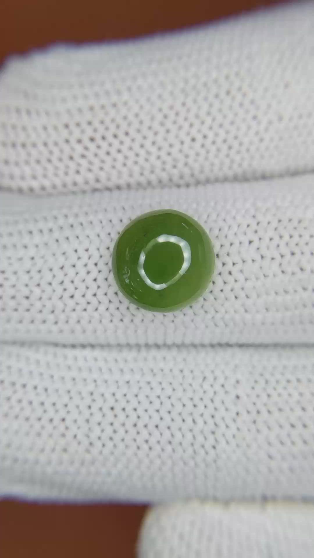3.42 Ct. Green Cabochon Jade from Burma (Myanmar) Size Video