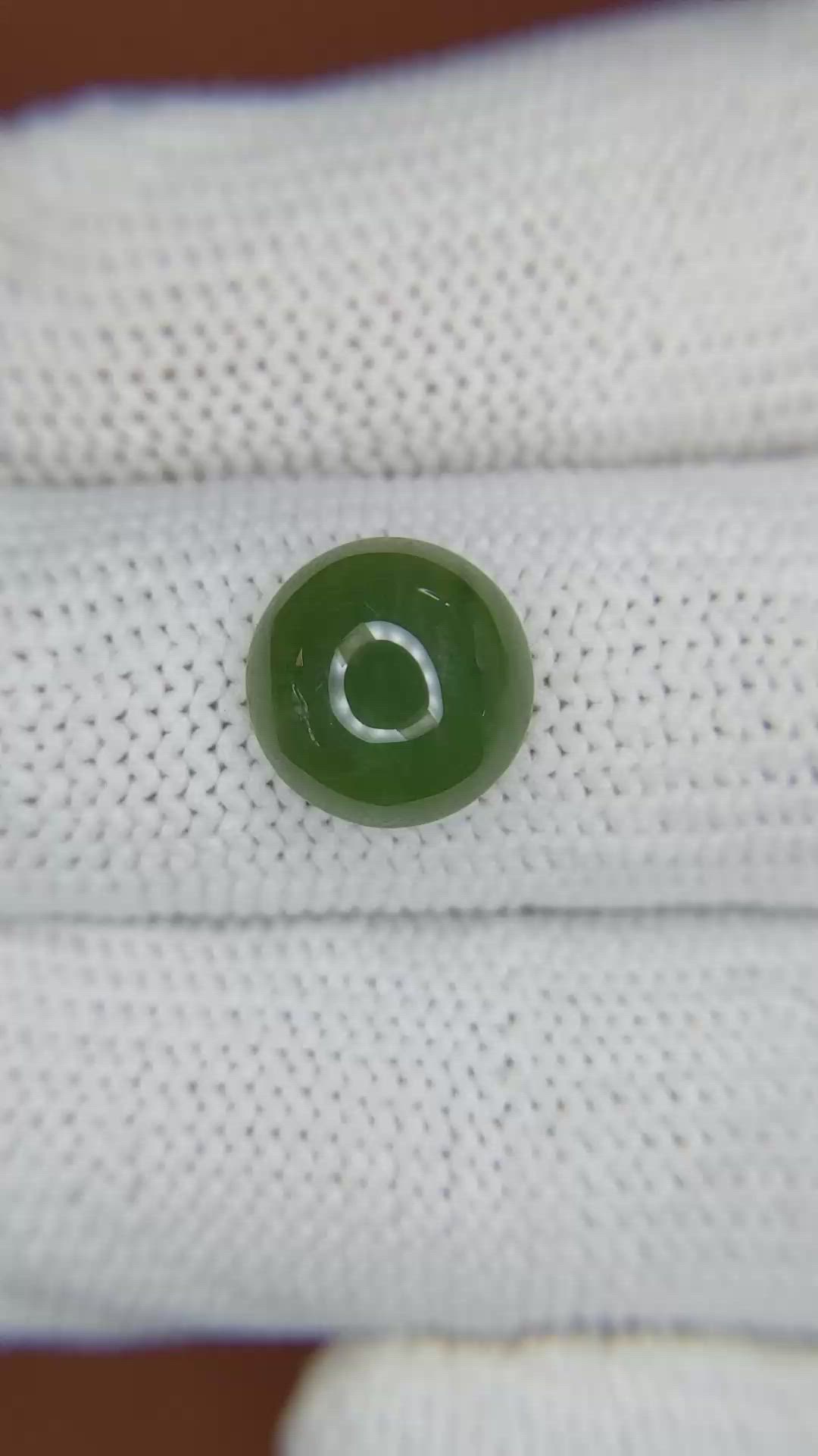 3.65 Ct. Green Cabochon Jade from Burma (Myanmar) Size Video