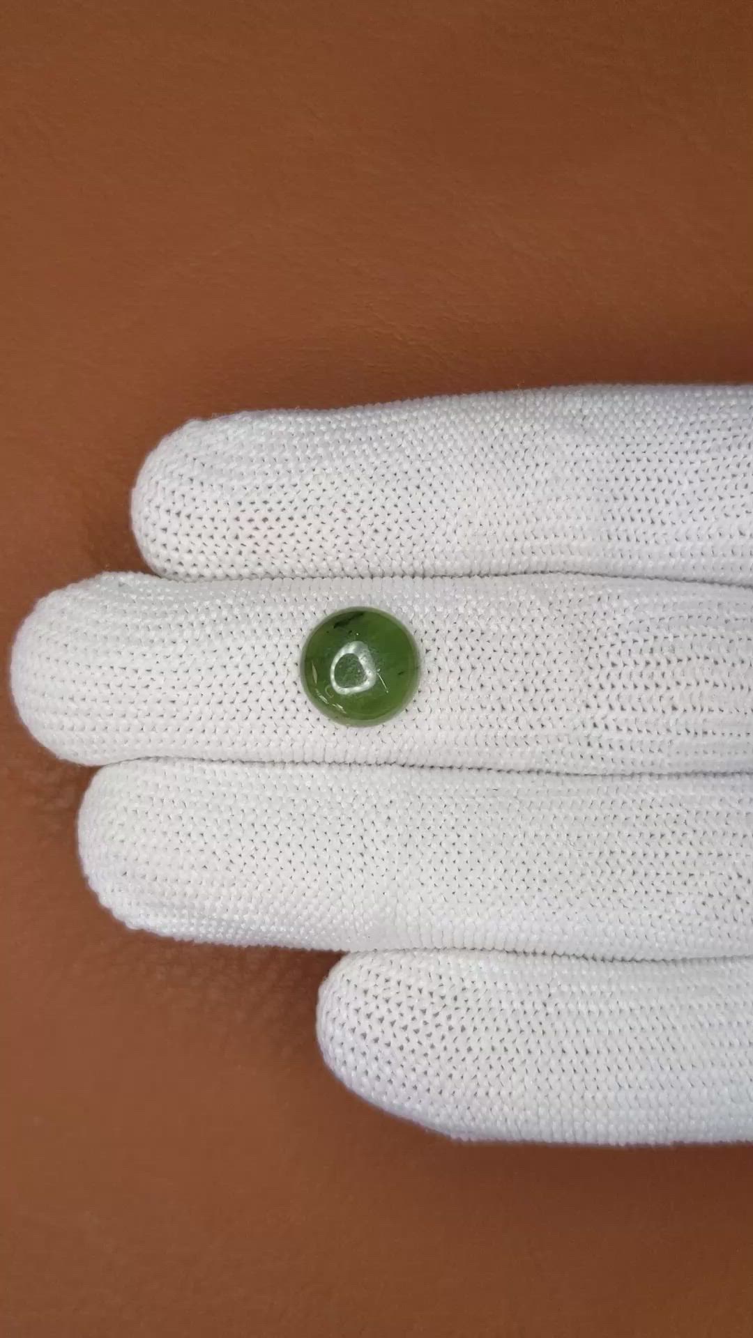 3.22 Ct. Green Cabochon Jade from Burma (Myanmar) Size Video