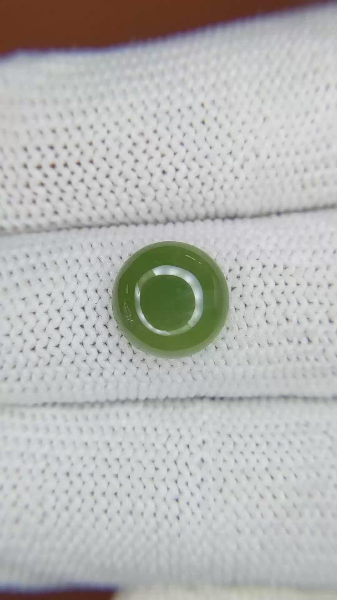 3.37 Ct. Green Cabochon Jade from Burma (Myanmar) Size Video
