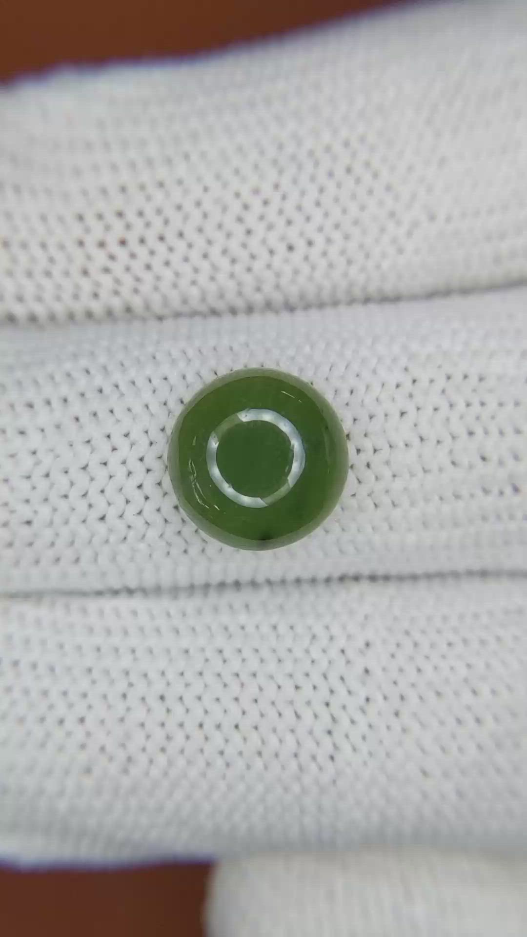 3.71 Ct. Green Cabochon Jade from Burma (Myanmar) Size Video