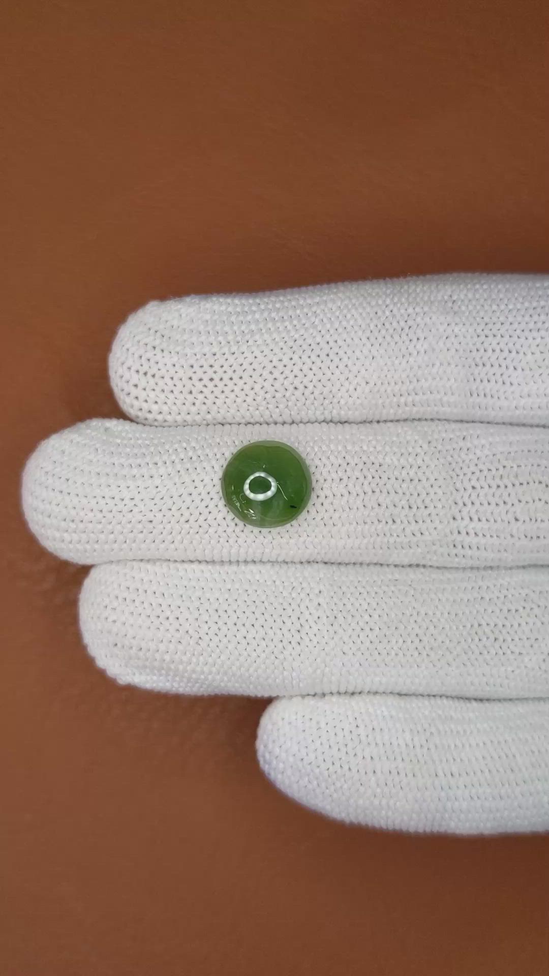 3.18 Ct. Green Cabochon Jade from Burma (Myanmar) Size Video