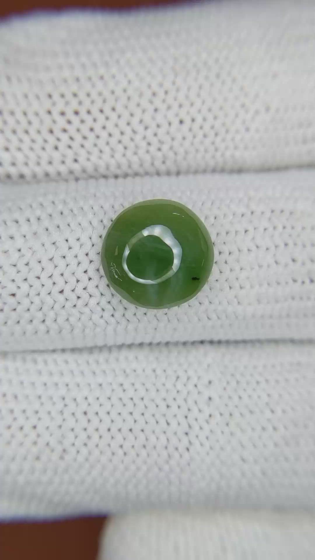 3.18 Ct. Green Cabochon Jade from Burma (Myanmar) Size Video