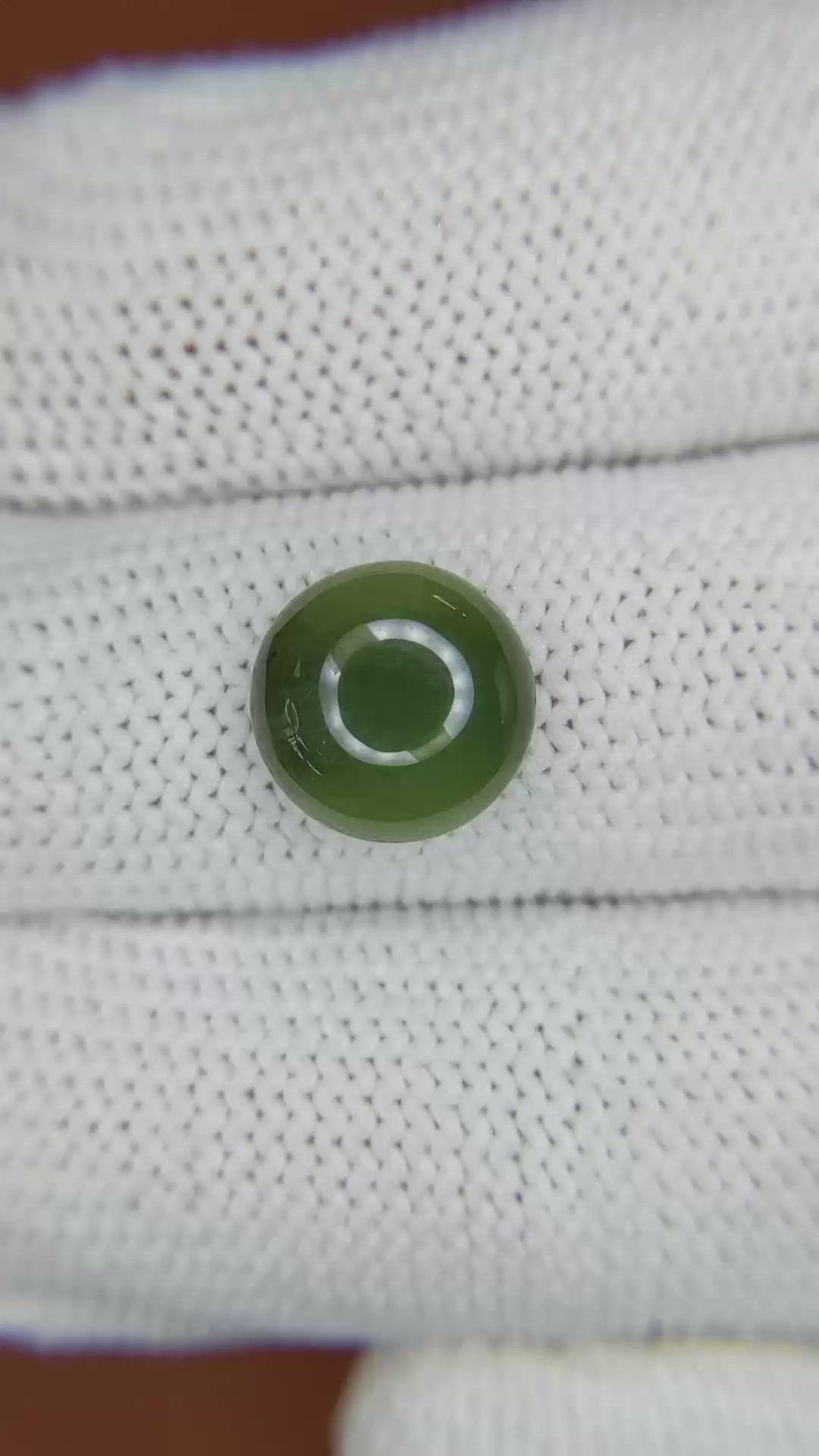 3.64 Ct. Green Cabochon Jade from Burma (Myanmar) Size Video