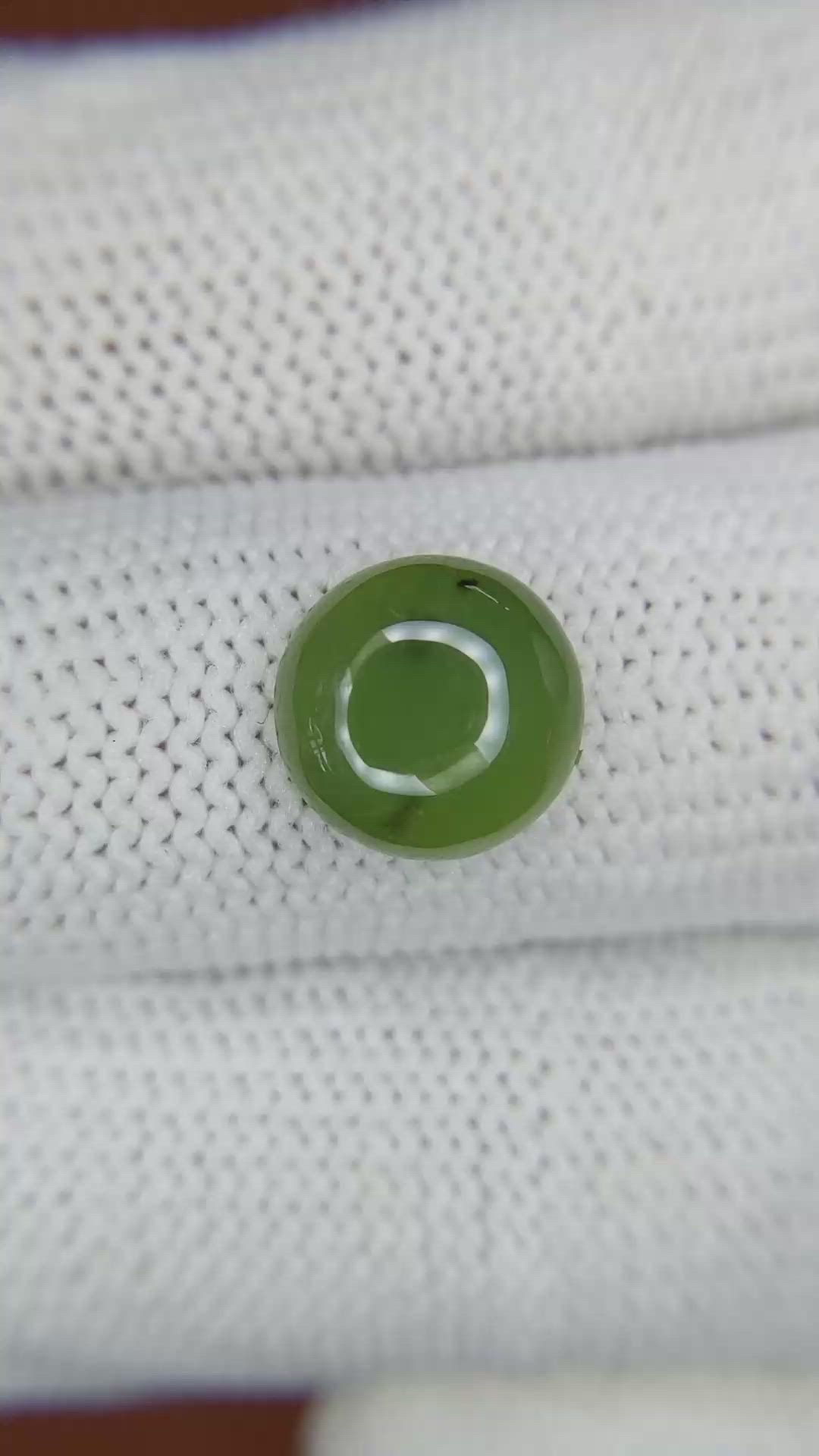 3.19 Ct. Green Cabochon Jade from Burma (Myanmar) Size Video