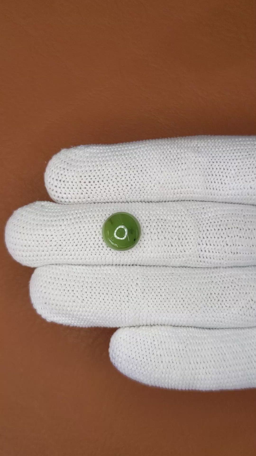 3.19 Ct. Green Cabochon Jade from Burma (Myanmar) Size Video