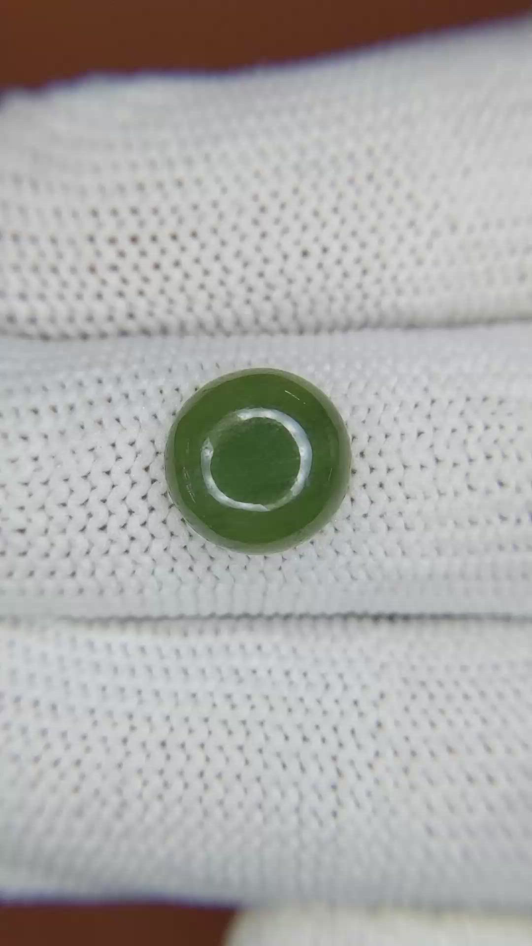 3.54 Ct. Green Cabochon Jade from Burma (Myanmar) Size Video