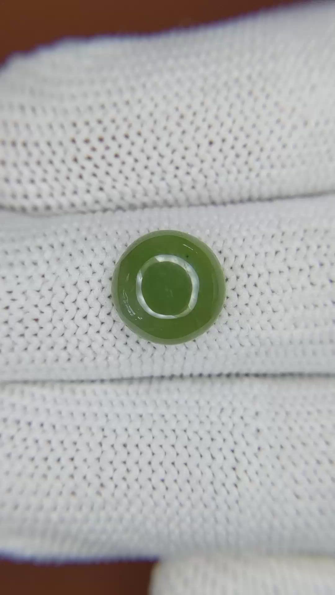 3.44 Ct. Green Cabochon Jade from Burma (Myanmar) Size Video