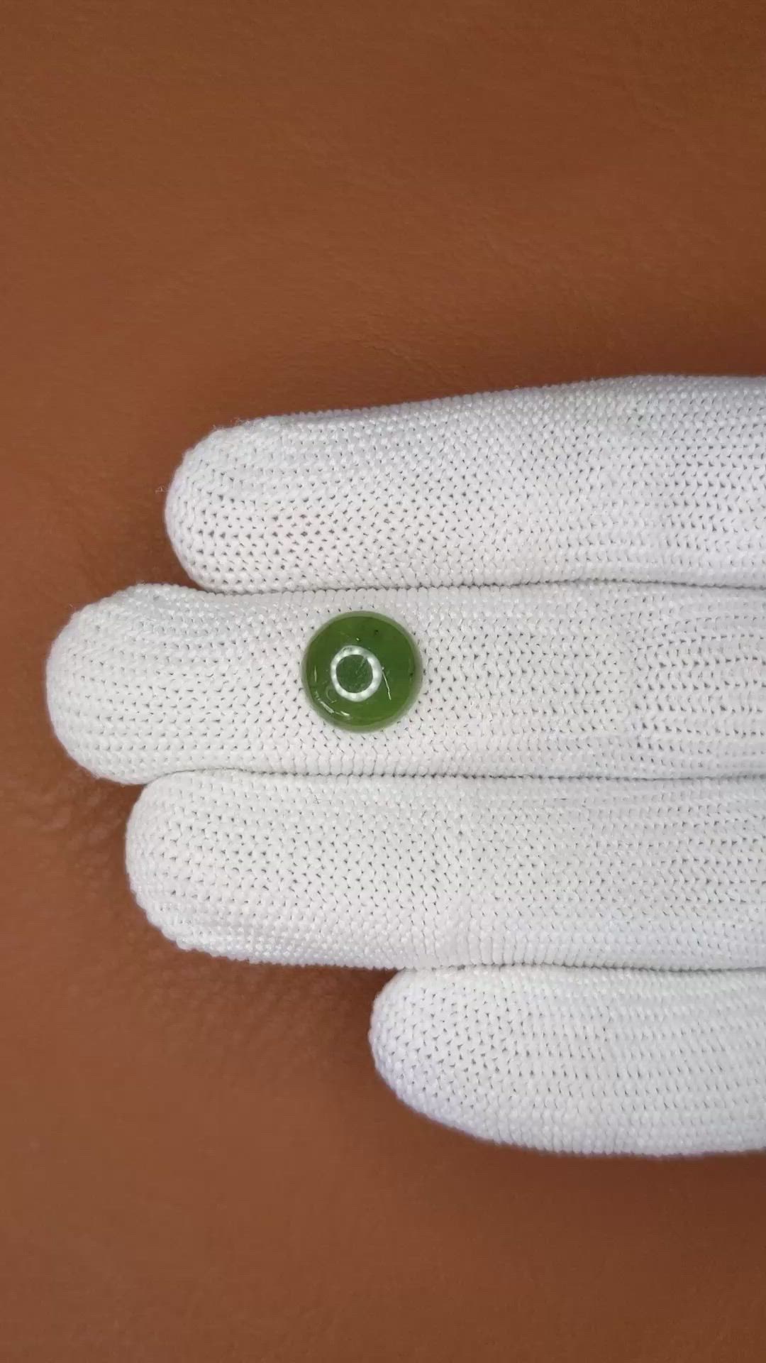 3.14 Ct. Green Cabochon Jade from Burma (Myanmar) Size Video