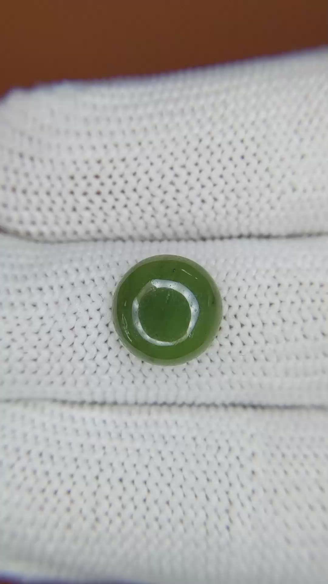 3.14 Ct. Green Cabochon Jade from Burma (Myanmar) Size Video