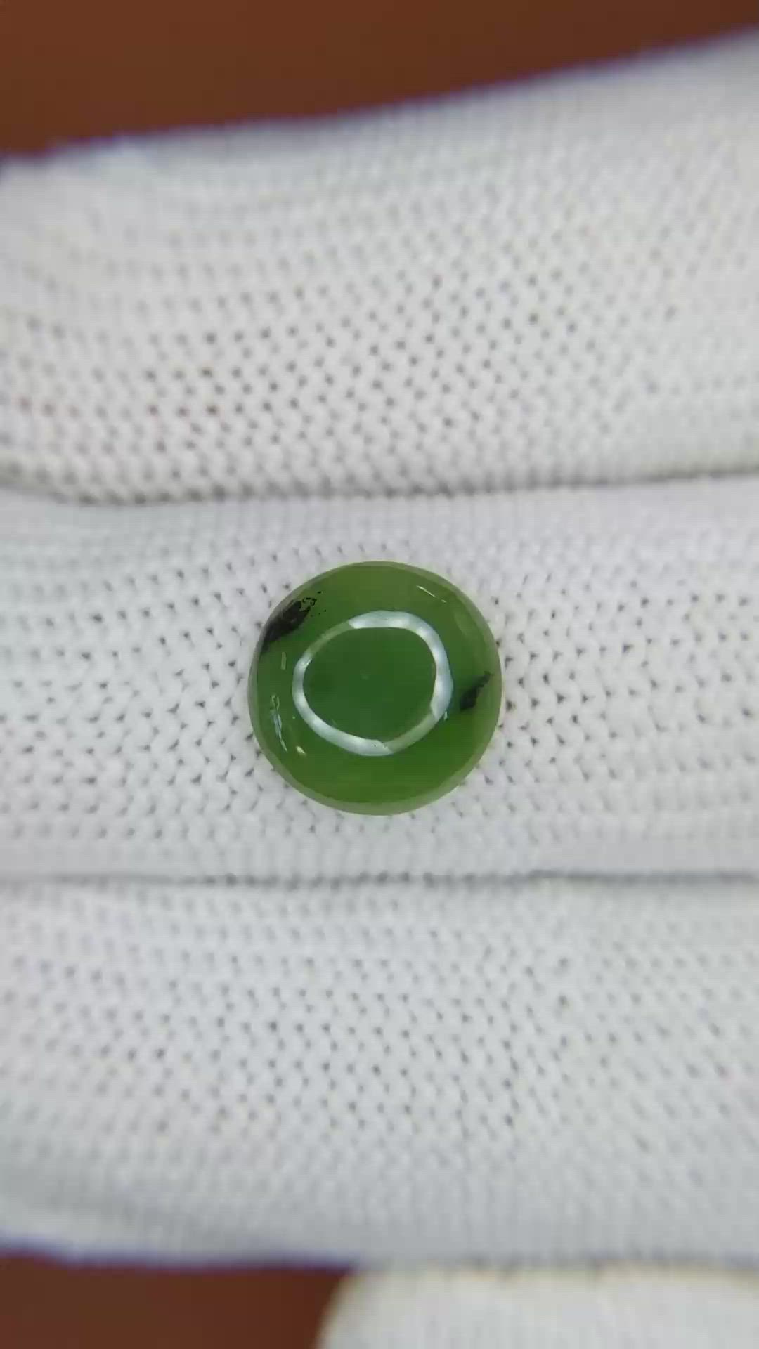 2.77 Ct. Green Cabochon Jade from Burma (Myanmar) Size Video