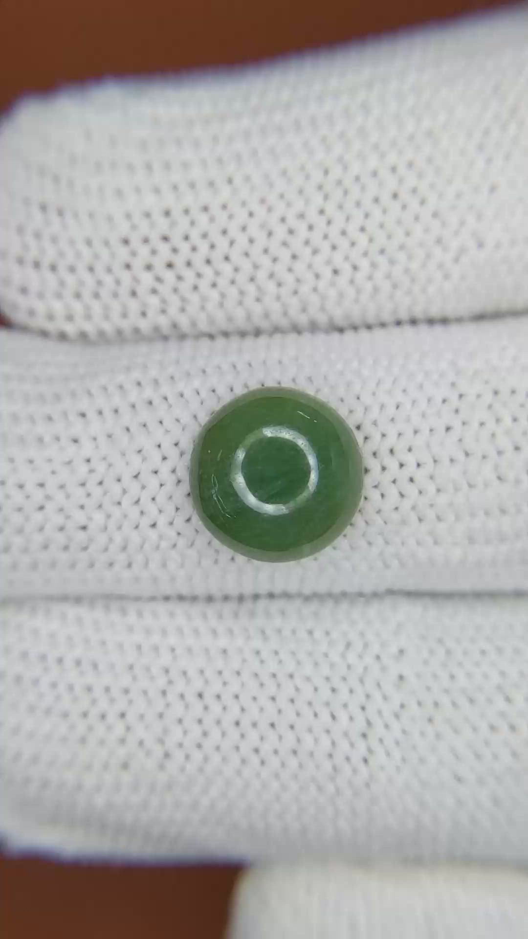 3.45 Ct. Green Cabochon Jade from Burma (Myanmar) Size Video