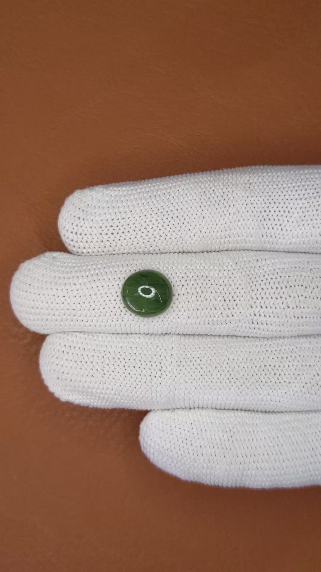 2.99 Ct. Green Cabochon Jade from Burma (Myanmar) Size Video