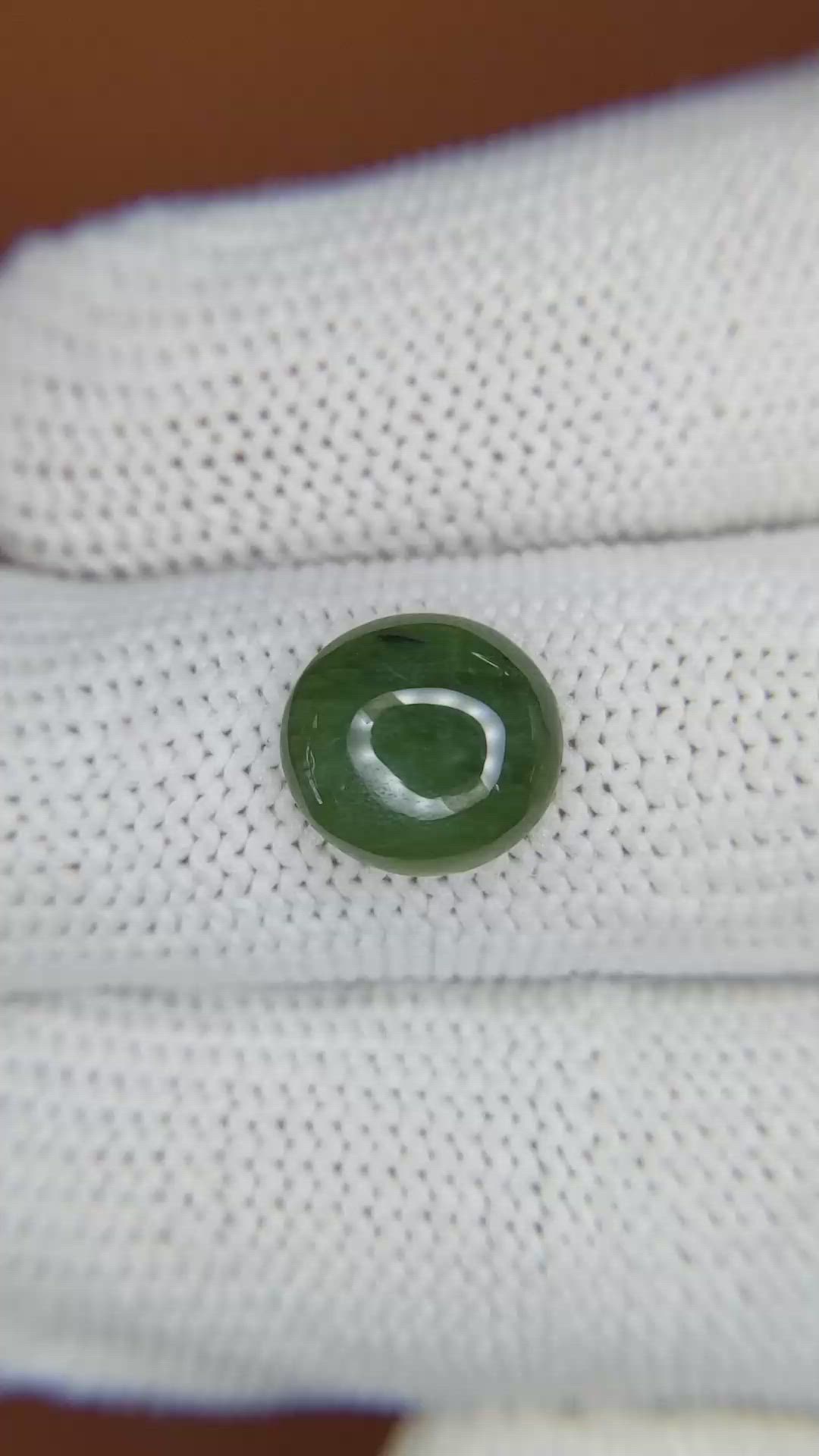 2.99 Ct. Green Cabochon Jade from Burma (Myanmar) Size Video