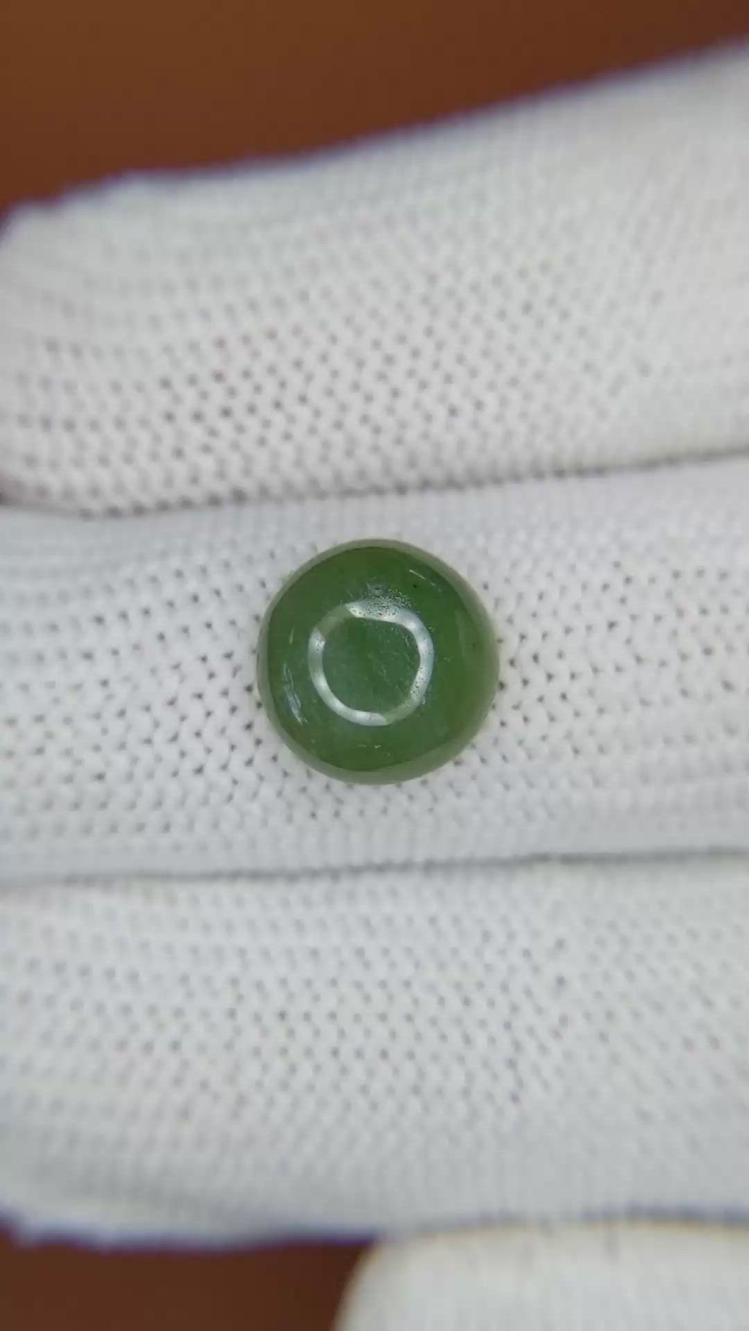 3.56 Ct. Green Cabochon Jade from Burma (Myanmar) Size Video