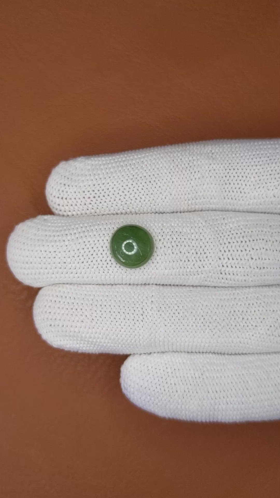 3.56 Ct. Green Cabochon Jade from Burma (Myanmar) Size Video