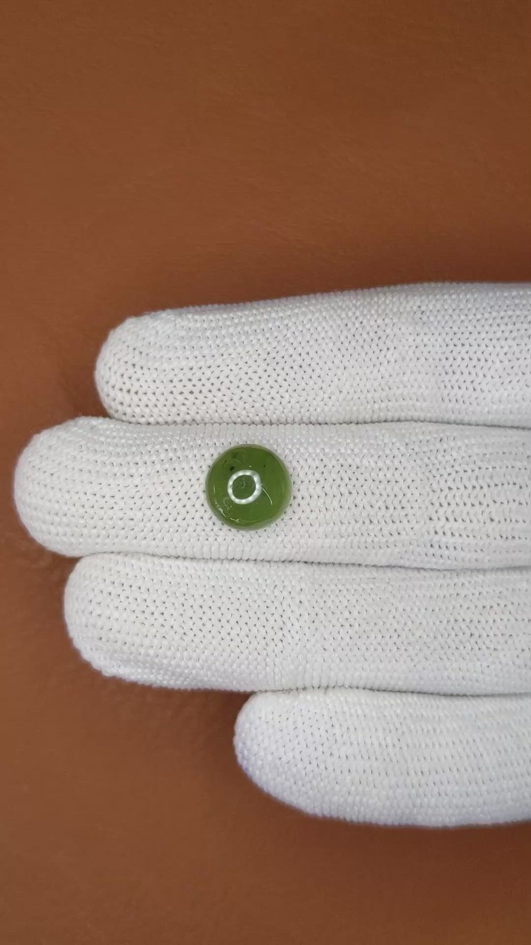 3.04 Ct. Green Cabochon Jade from Burma (Myanmar) Size Video