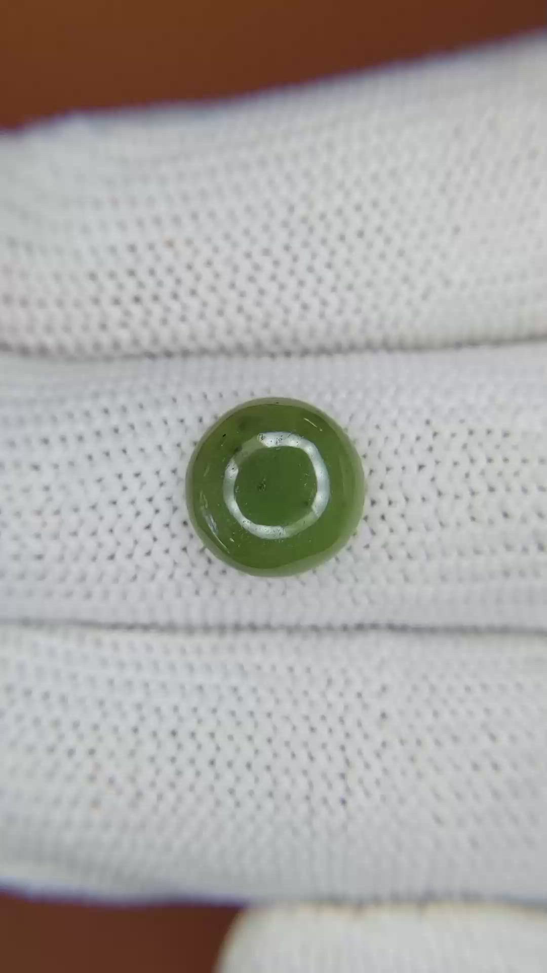 3.04 Ct. Green Cabochon Jade from Burma (Myanmar) Size Video