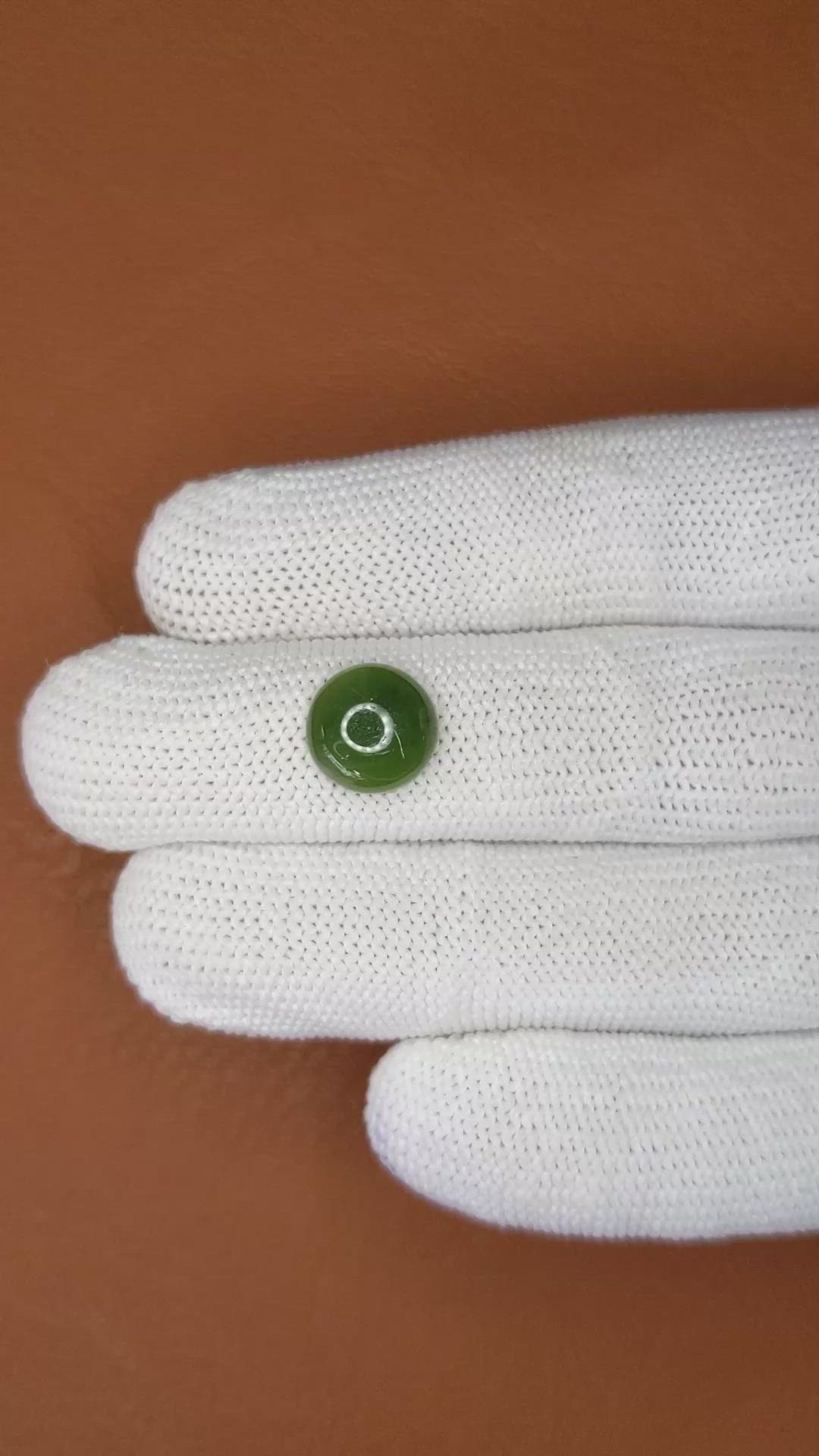 3.52 Ct. Green Cabochon Jade from Burma (Myanmar) Size Video