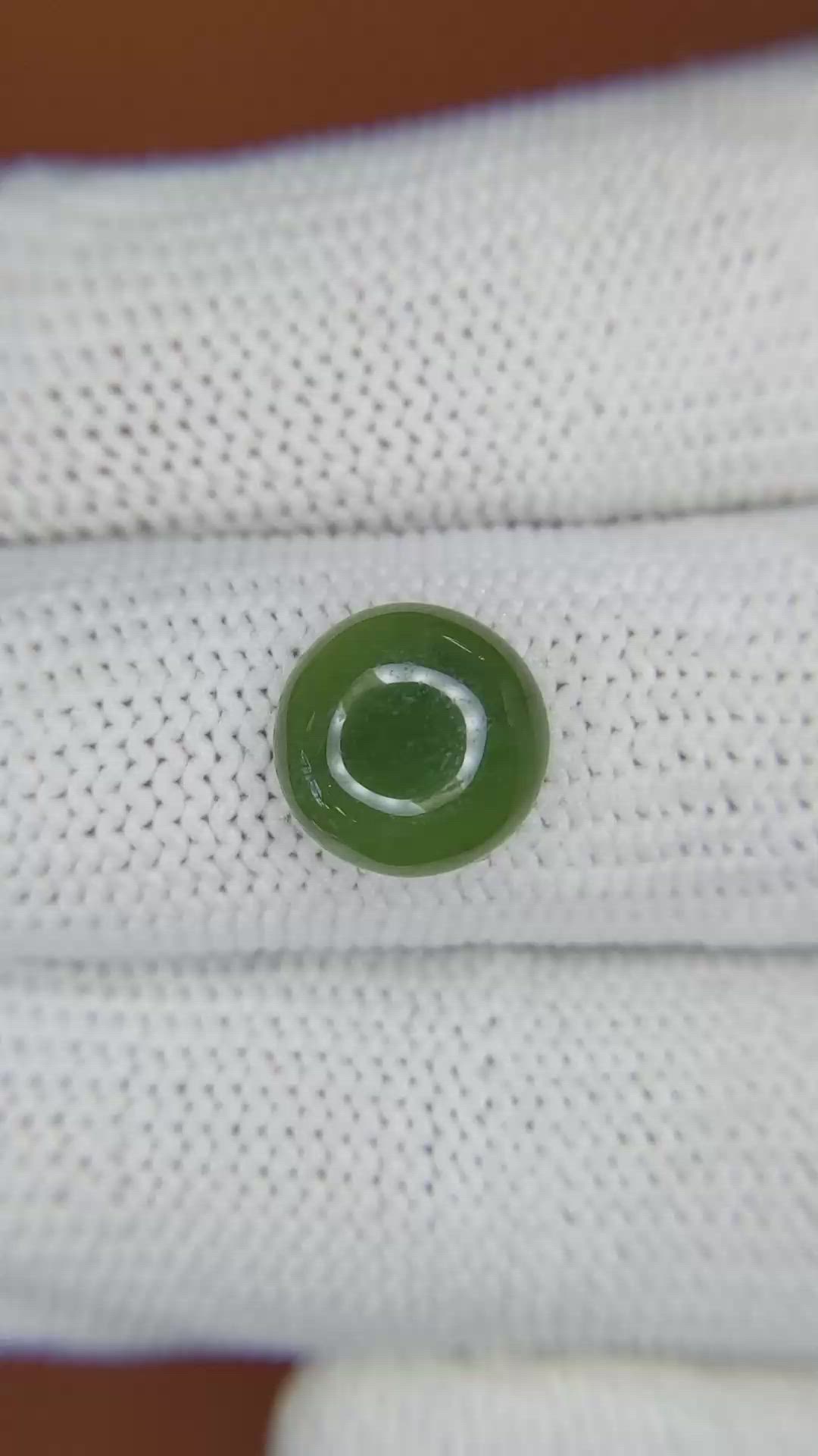 3.52 Ct. Green Cabochon Jade from Burma (Myanmar) Size Video