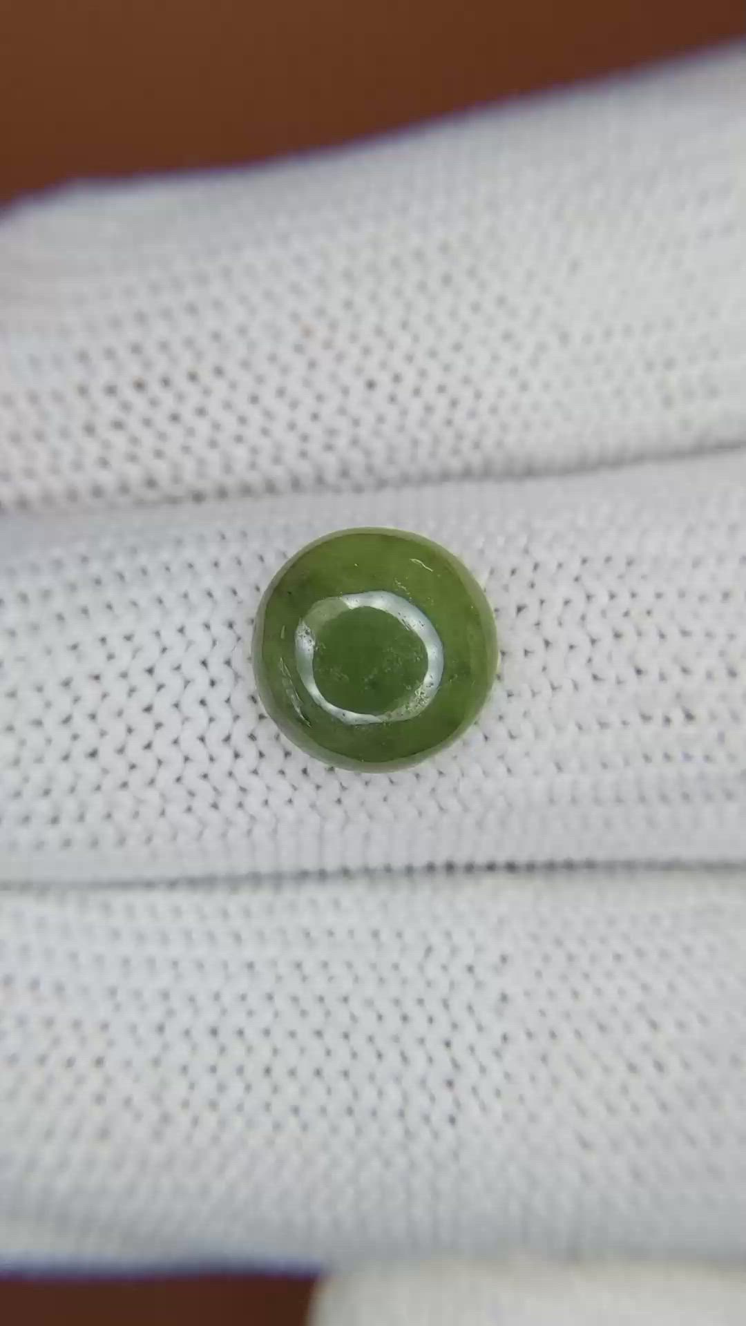 2.89 Ct. Green Cabochon Jade from Burma (Myanmar) Size Video