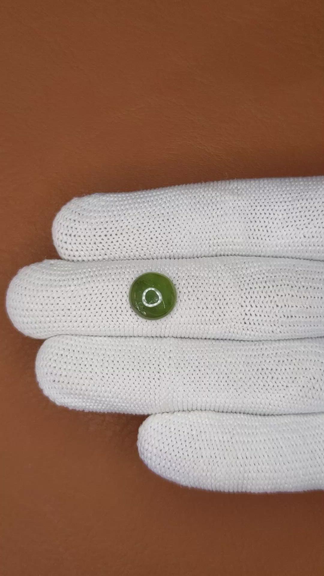 2.89 Ct. Green Cabochon Jade from Burma (Myanmar) Size Video