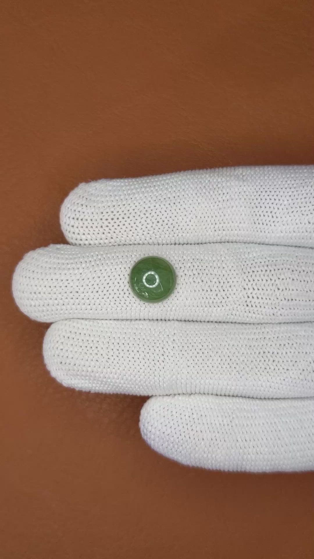 3.19 Ct. Green Cabochon Jade from Burma (Myanmar) Size Video