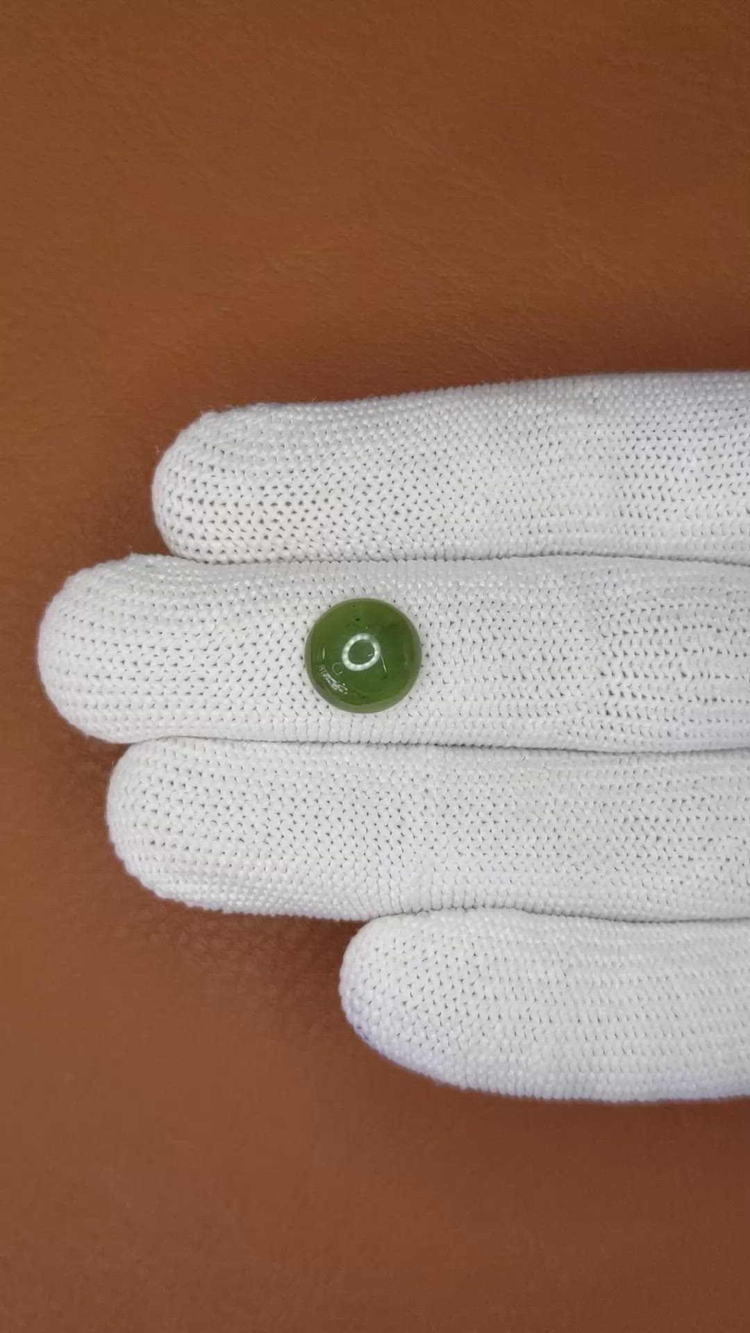 3.53 Ct. Green Cabochon Jade from Burma (Myanmar) Size Video