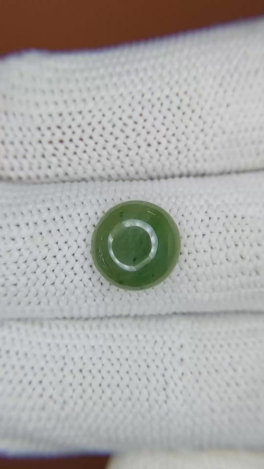2.89 Ct. Green Cabochon Jade from Burma (Myanmar) Size Video