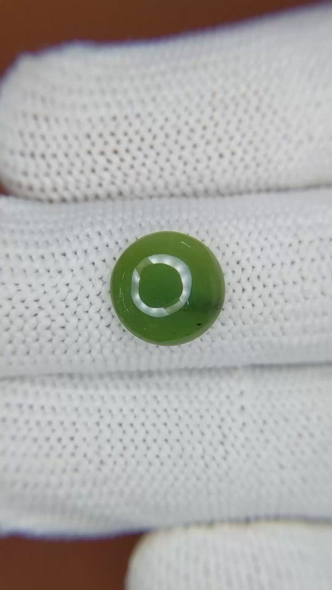 3.02 Ct. Green Cabochon Jade from Burma (Myanmar) Size Video