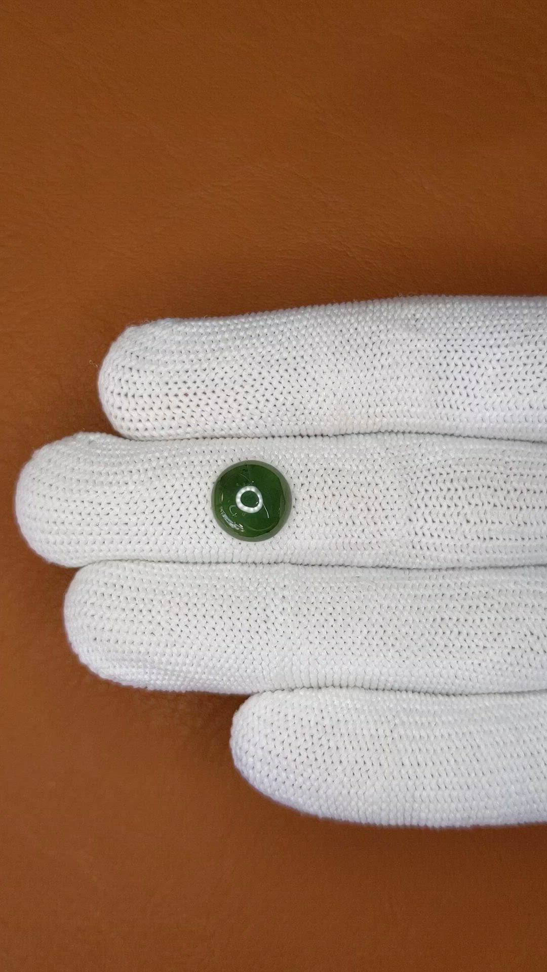 3.38 Ct. Green Cabochon Jade from Burma (Myanmar) Size Video